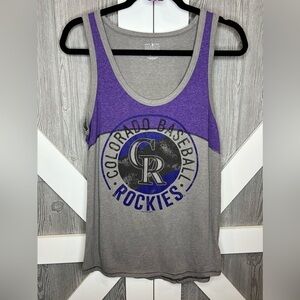 B4.08 MLB Genuine Merchandise Colorado Rockies Baseball Tank L